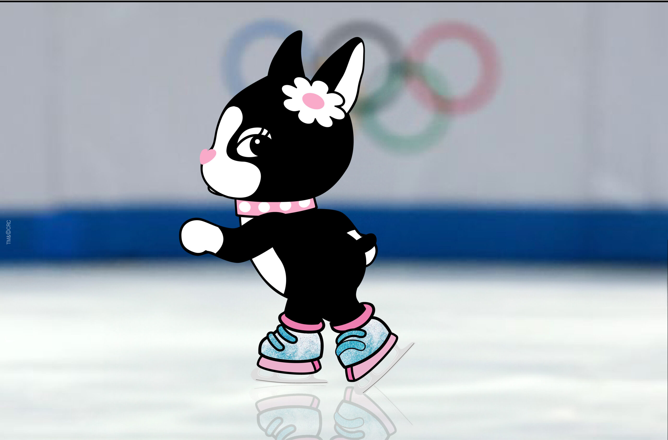 Rebecca Bonbon patinando nas olimpíadas de 2024.