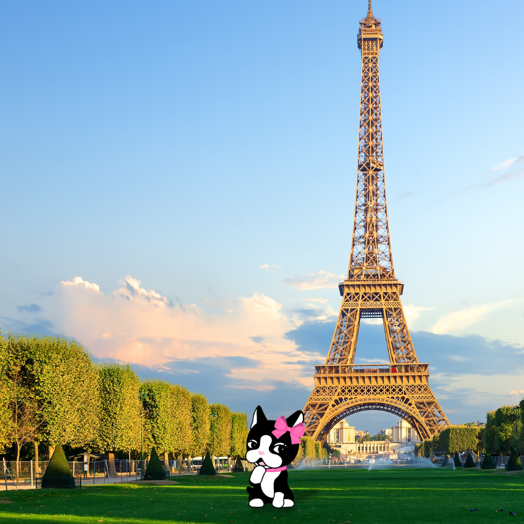 Rebecca Bonbon de férias em Paris.